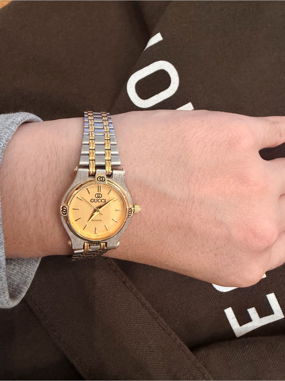 100% Authentic GUCCI Two-Toned Stainless Steel Watch